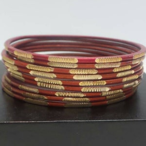 Set of Gold Metal Bangles