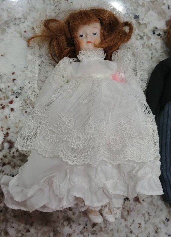 bride and groom porcelain dolls