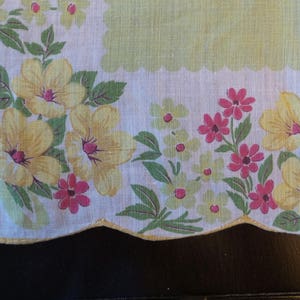 Yellow Flower Hanky, Floral Handkerchief image 3