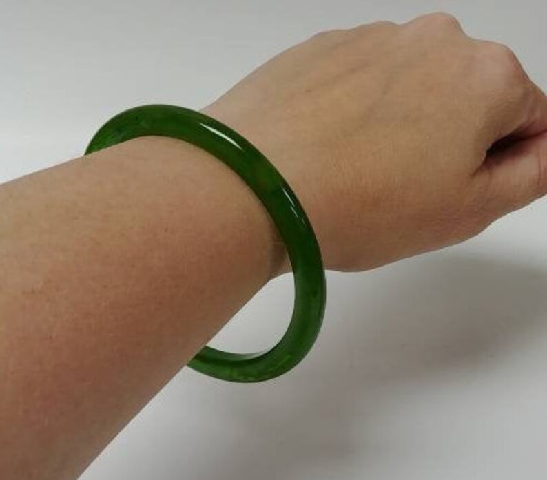 Marbled Green Bakelite Bangle