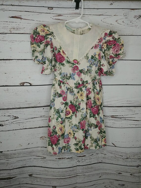 Vintage Rare Editions Floral Girls Dress - image 1