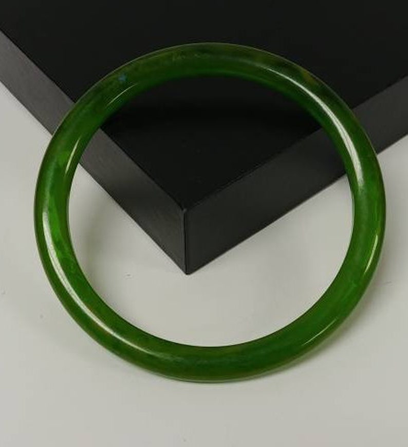 Marbled Green Bakelite Bangle