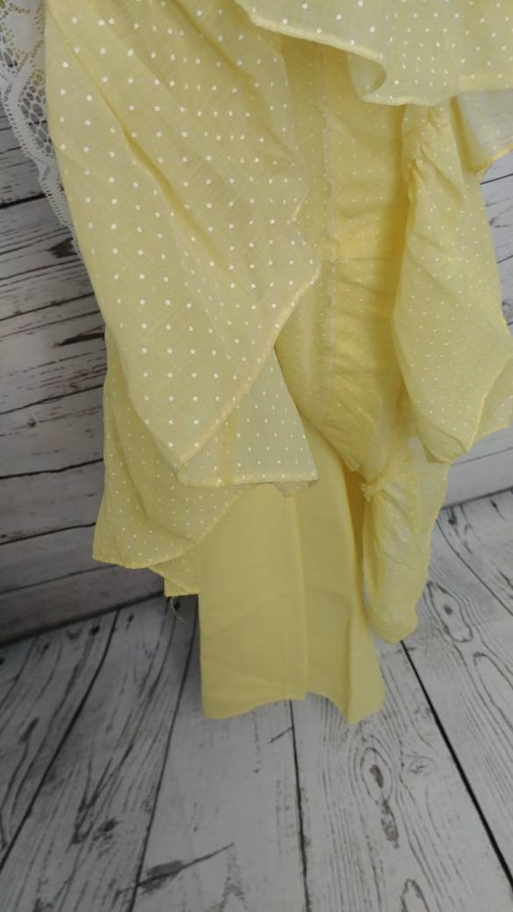 Yellow Polka Dot Prairie Sundress - image 7