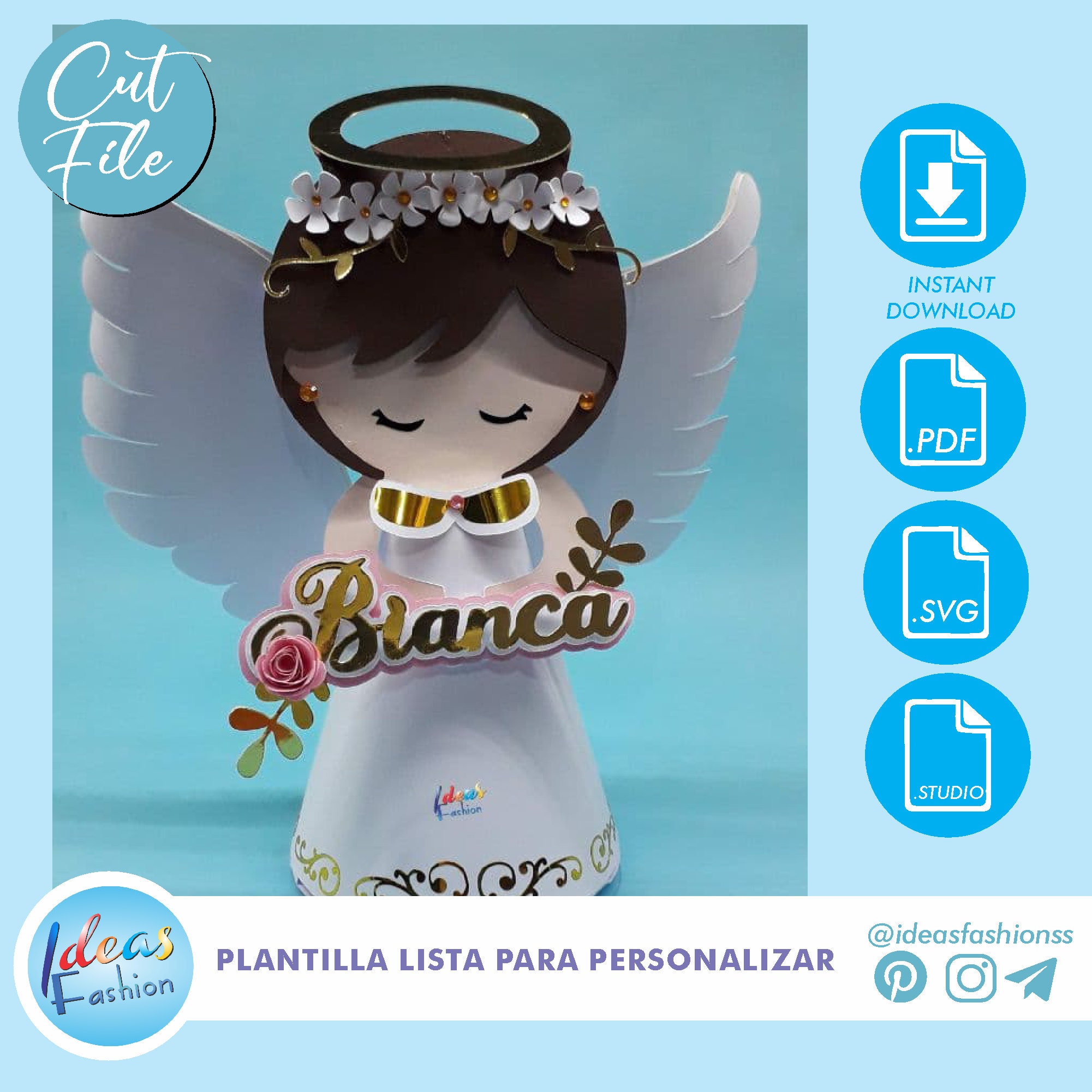 Ángel para cake topper bautizos primera comunión centro de Etsy México