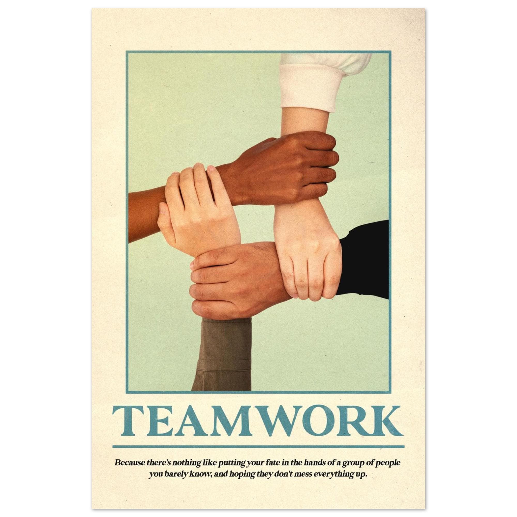 Teamwork Poster – Funny Office Statement Art by Jonas Loose - Etsy