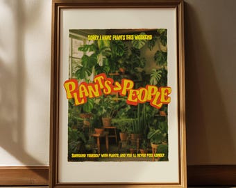 Botanical Quote Art – “Plants Over People” Wall Poster by Jonas Loose