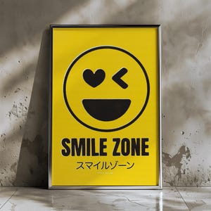 Kawaii Emoji Print: Smile Zone Pop Art von Jonas Loose