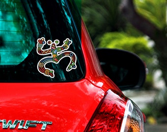 Boricua Taino Coqui Symbol Sticker. Car Window Vinyl Decal. Puerto Rico Indigenous Pre-Columbian. UV Resistant and Waterproof. Various Sizes