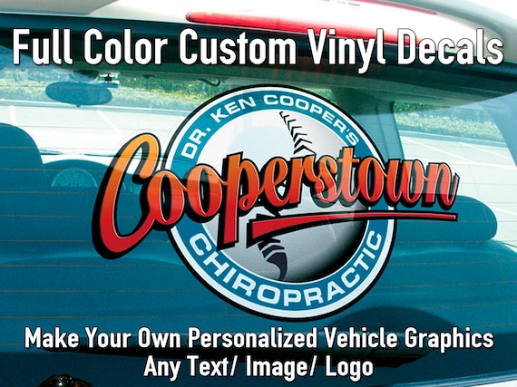 Custom Transfer Stickers  Full Color Vinyl Lettering Decals