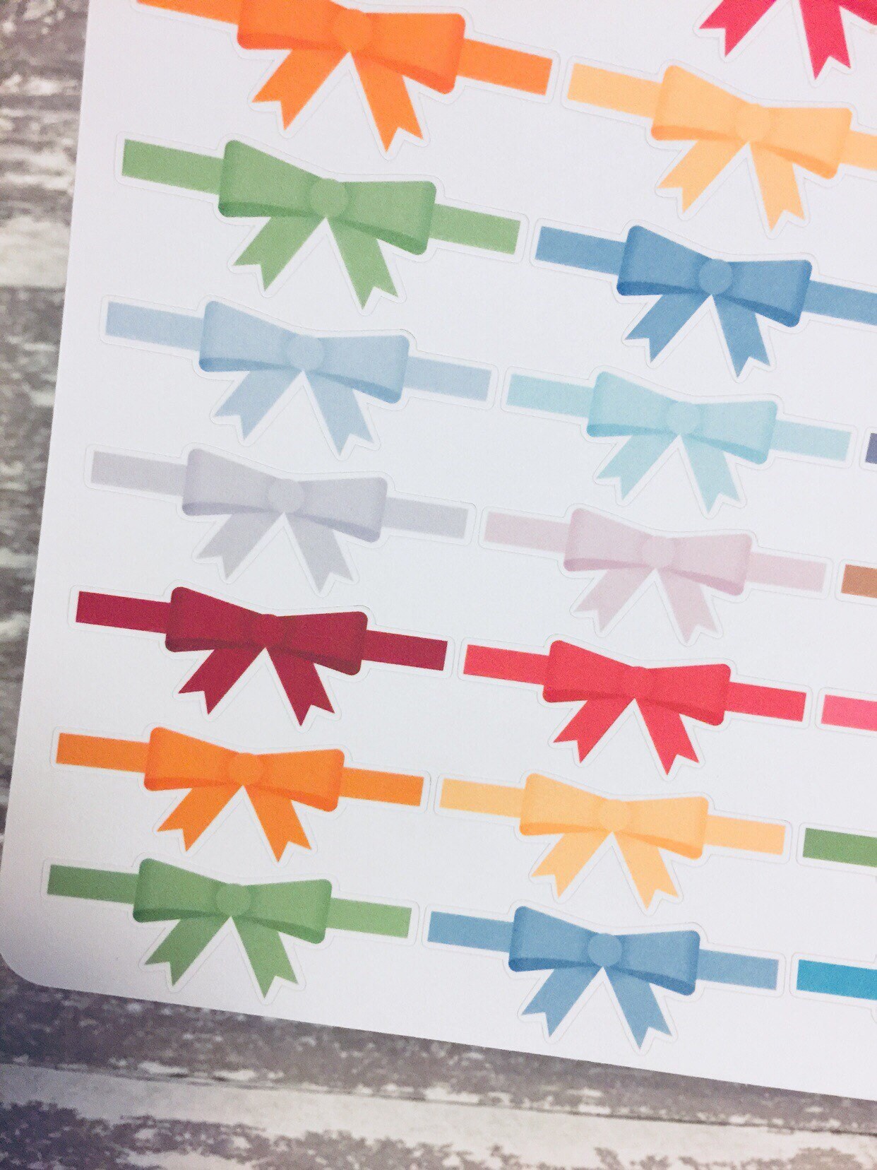Bow Label Sticker Bow Header Sticker Erin Condren Sticker | Etsy