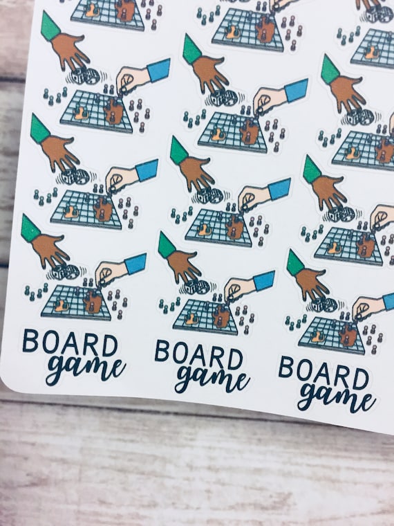 Board Game Sticker Game Nite Sticker Doodle Sticker Etsy