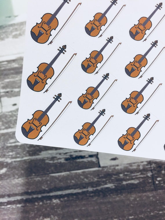 Violin Sticker Music Lesson Sticker Doodle Sticker - Etsy