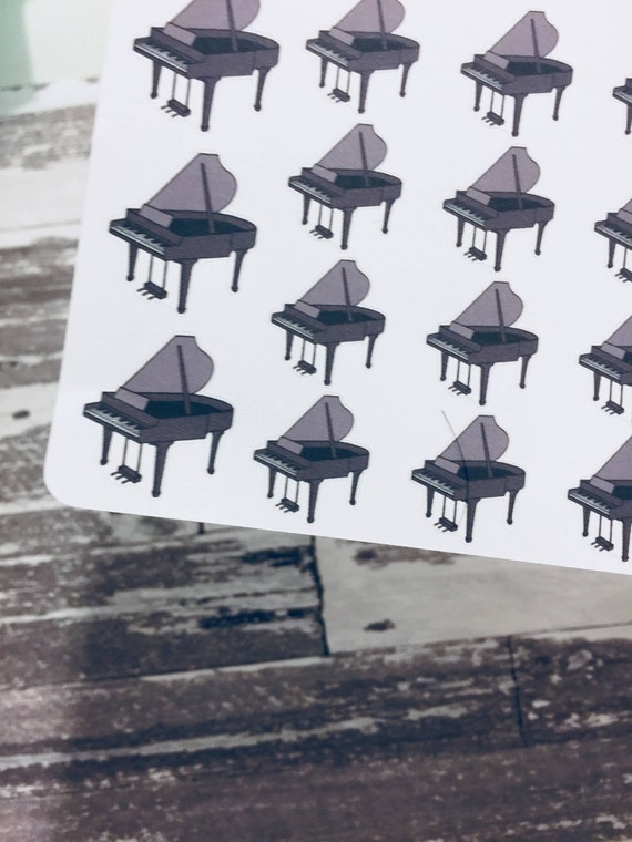 Piano Sticker Music Lesson Sticker Doodle Sticker Etsy