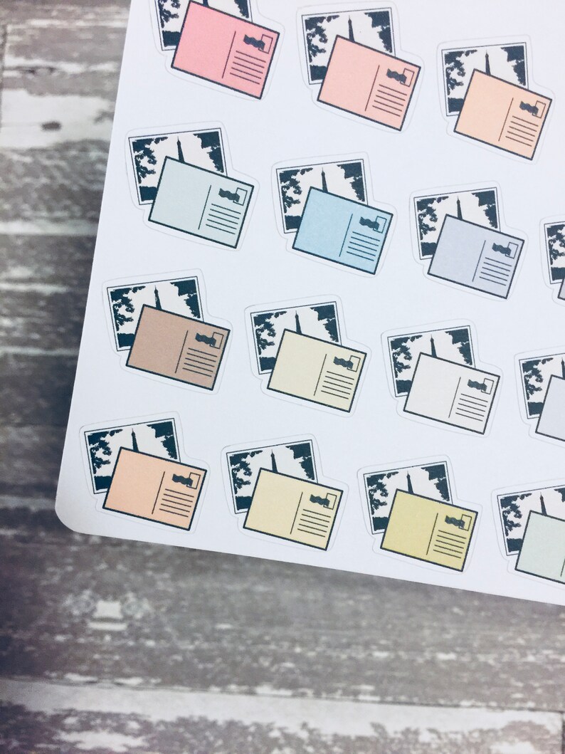 Postcard Sticker Postcrossing Sticker Penpal Sticker Etsy