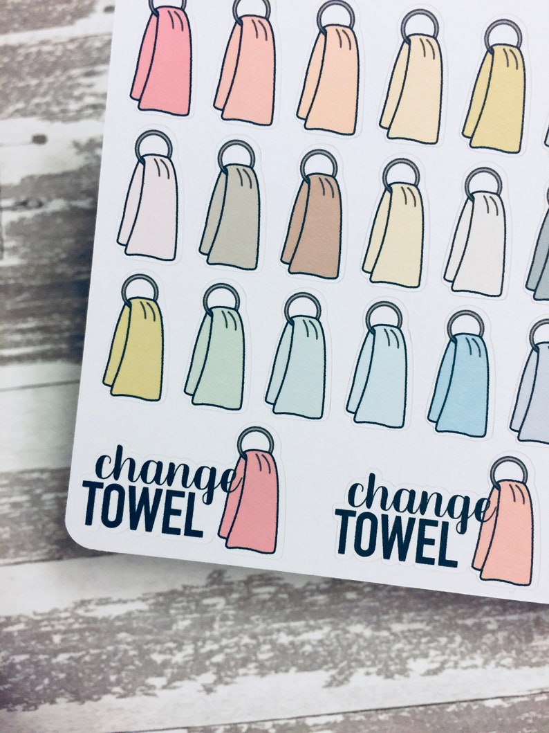 Change Towels Sticker Housework Functional Sticker Etsy