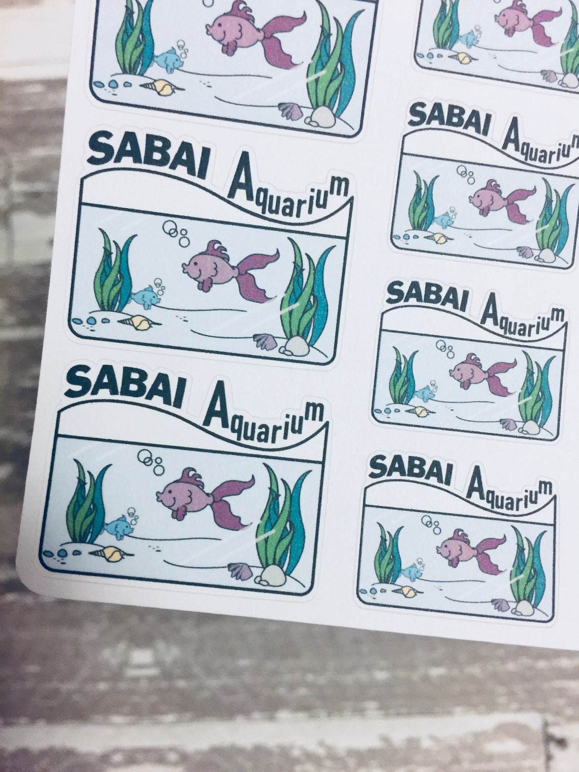 Aquarium Sticker Fish Tank Sticker Planner Sticker Etsy