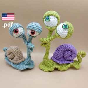 Crochet Snail Lizzie PATTERN in English Tutorial PDF Crochet DIY Gift for crocheter