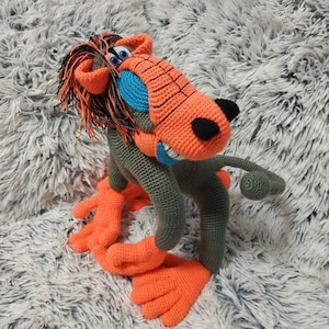 Handmade Monkey baboon Red ass (funny crochet toy)