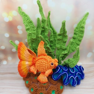 Crochet aquarium plant Aponogeton Boivinianus PATTERN Tutorial PDF reef Crochet DIY Gift for crocheter image 6