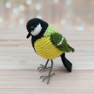 Crochet Realistic Bird Titmouse PATTERN in English Tutorial - Etsy