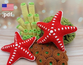 Crochet Starfish Pattern: Amigurumi Tutorial (PDF in EN)