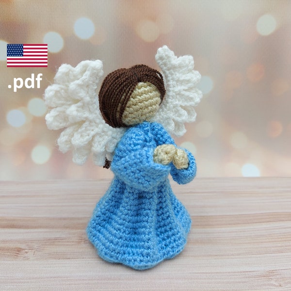 Crochet Сhristmas angel PATTERN in English Tutorial PDF Crochet DIY Gift for crocheter