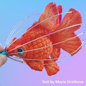 Crochet Goldfish Telescope PATTERN Tutorial PDF pez Crochet DIY Regalo para crocheter imagen 10