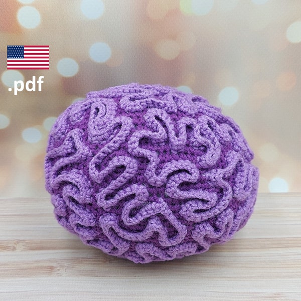 Tutoriel de MOTIF de corail cérébral d'aquarium au crochet PDF Récif Crochet DIY Cadeau pour crocheteur