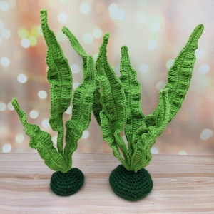 Crochet aquarium plant Aponogeton Boivinianus PATTERN Tutorial PDF reef Crochet DIY Gift for crocheter image 2