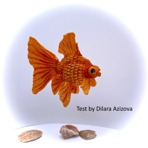 Crochet Goldfish Telescope PATTERN Tutorial PDF pez Crochet DIY Regalo para crocheter imagen 6