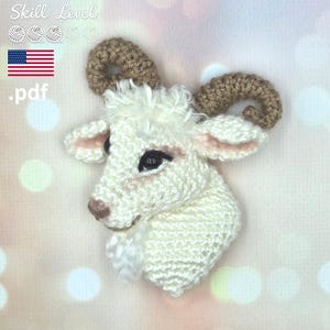 Crochet Magnet Goat PATTERN in English Tutorial PDF