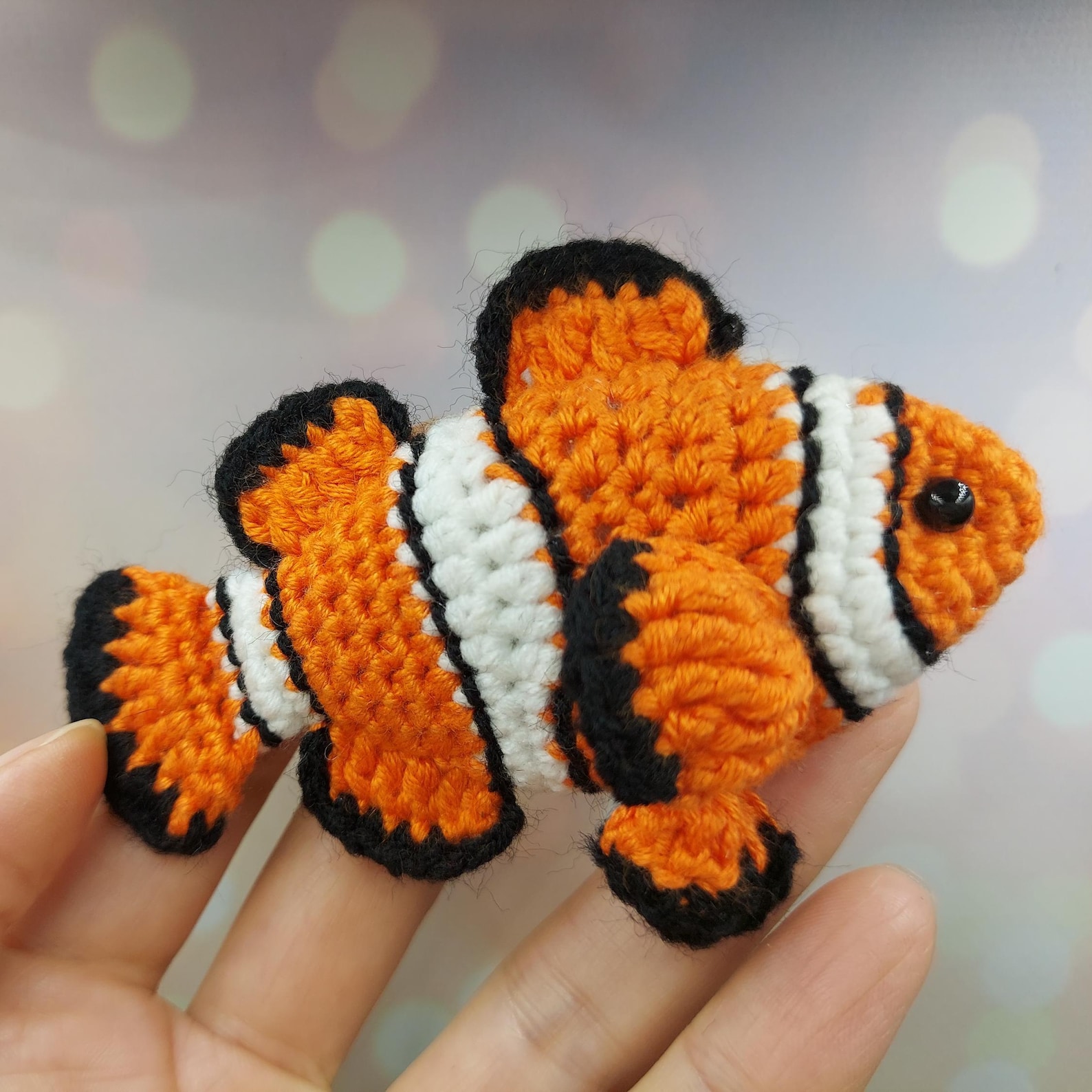 Crochet Clownfish PATTERN in English Anemonefish Tutorial PDF Crochet ...