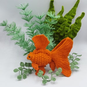 Goldfish Telescope (crochet toy, handmade fish) Custom design