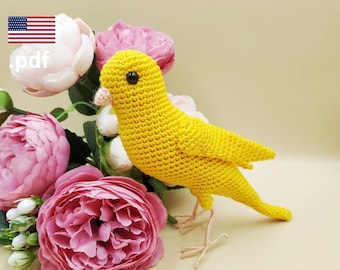 Crochet Canary PATTERN in English Tutorial PDF Bird Crochet DIY Gift for crocheter