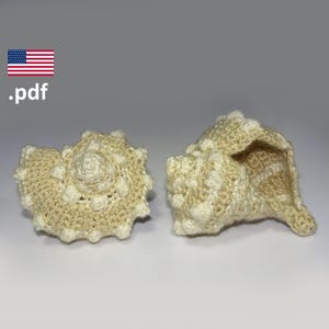 Crochet Rapana Shell Pattern / Realistic Seashell Decor / Beach Wedding Gift / Amigurumi PDF Tutorial