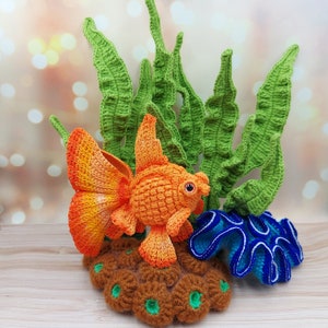 Crochet Goldfish Telescope PATTERN Tutorial PDF pez Crochet DIY Regalo para crocheter imagen 2