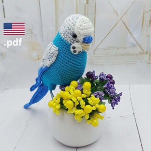 Crochet Budgerigar PATTERN Tutorial PDF Bird Crochet DIY Gift for crocheter