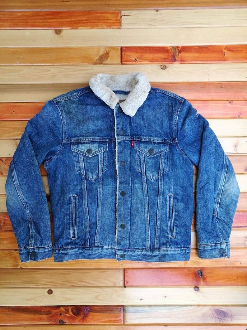 levis sheepskin denim jacket