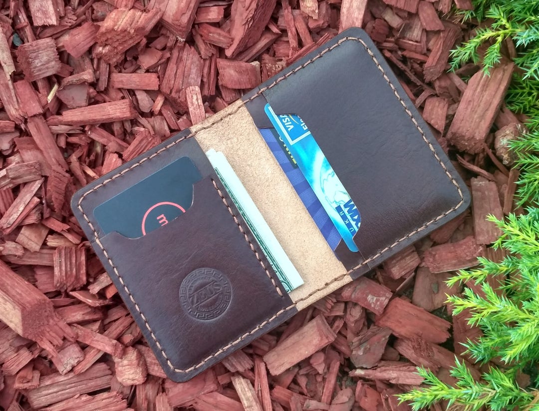 Custom Leather Card Case Leather Wallet Credit Card Holder - Etsy
