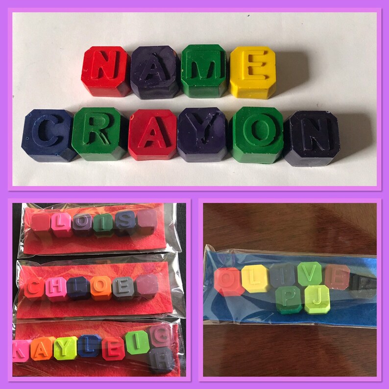 Letter Name Wax Crayons Novelty Gift Kids Crayon Names Kids Etsy