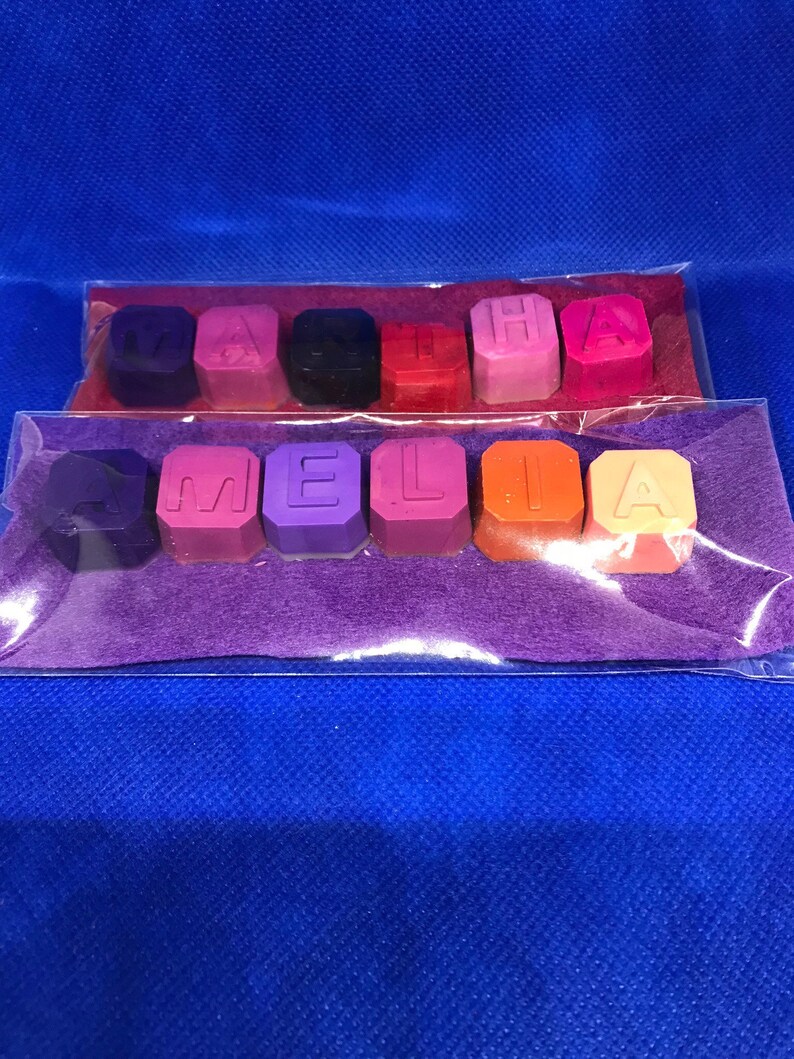 Letter Name Wax Crayons Novelty Gift Kids Crayon Names Kids Etsy