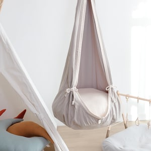 SWING COCOON Light Grey. BEST Birthday Gift. Hanging Chair for