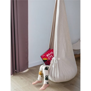 Pure Linen COCOON SWING for kids | Kids Summer Gift| Hammock swing | Toddler swing | Fabric swing | Indoor swing| Linen swing | Kids gift