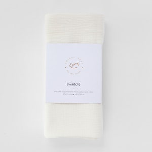 Organic Double Gauze Muslin Large Baby Swaddle Wrap | Breastfeeding Cover | Soft Baby Cotton Blanket | Baby shower Gift | Baby Photo Blanket