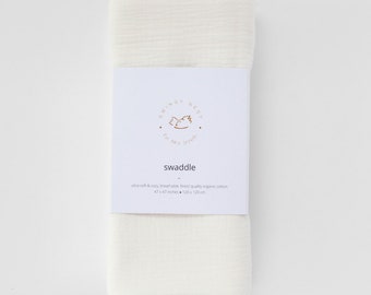 Bio Double Gauze Musselin Große Baby Swaddle Wrap | Stillhülle | Weiche Baby-Baumwolldecke | Baby Shower Geschenk | Baby Fotodecke