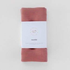 Organic Double Gauze Muslin Large Baby Swaddle Wrap | Breastfeeding Cover | Soft Baby Cotton Blanket | Baby shower Gift | Baby Photo Blanket