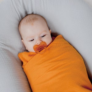 Organic Double Gauze Muslin Large Baby Swaddle Wrap Breastfeeding Cover ShieldSoft Baby Cotton BlanketBaby shower GiftBaby Photo Blanket zdjęcie 9