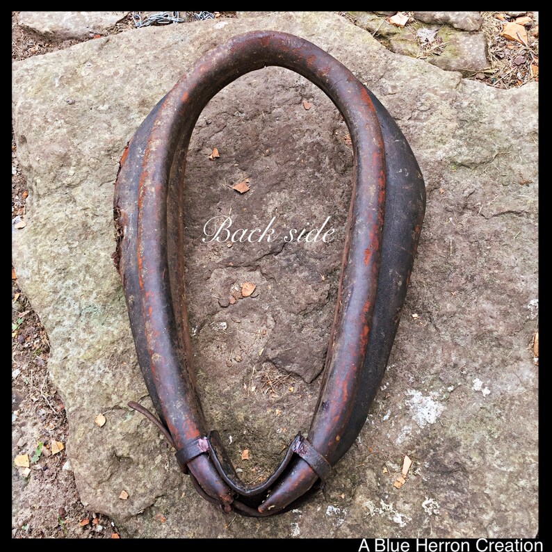 Antique Leather Horse Collar Harness Equestrian Farm Etsy