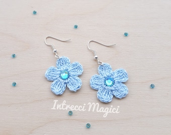 Häkelohrringe, kleine Blumen-/Blumenbrauch-Blower-Bijoux/Crochet Ohrringe/Geschenk für her/handgefertigten Schmuck