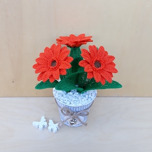 Crochet GERBERAS / Crochet flowers / Flowers / Arrangement / Gift for her / Home decor / Indoor flowers / PRE-ORDER